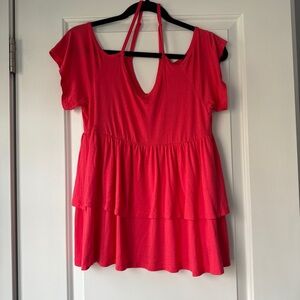 Torrid Super Soft Knits Cold Shoulder Ruffle Cami Tank Top Plus Size 00 (M/L 10)